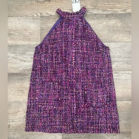 ZARA Mini Dress with Frayed Trims NWT - Picture 15 of 16